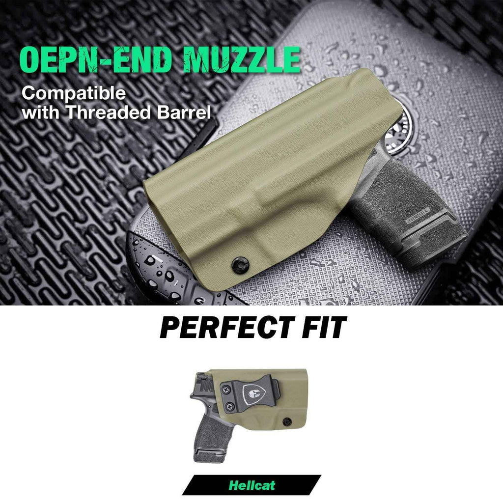 9mm Springfield Armory Hellcat / Pro Tan 9mm Inside Waistband Holster Kydex  Right / Left Handed | WARRIORLAND