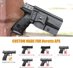 WARRIORLAND IWB Kydex Holster Compatible with Beretta APX Full Size Adjustable Cant & Retention Concealed Carry Posi-Click Lock Right Hand - WARRIORLAND
