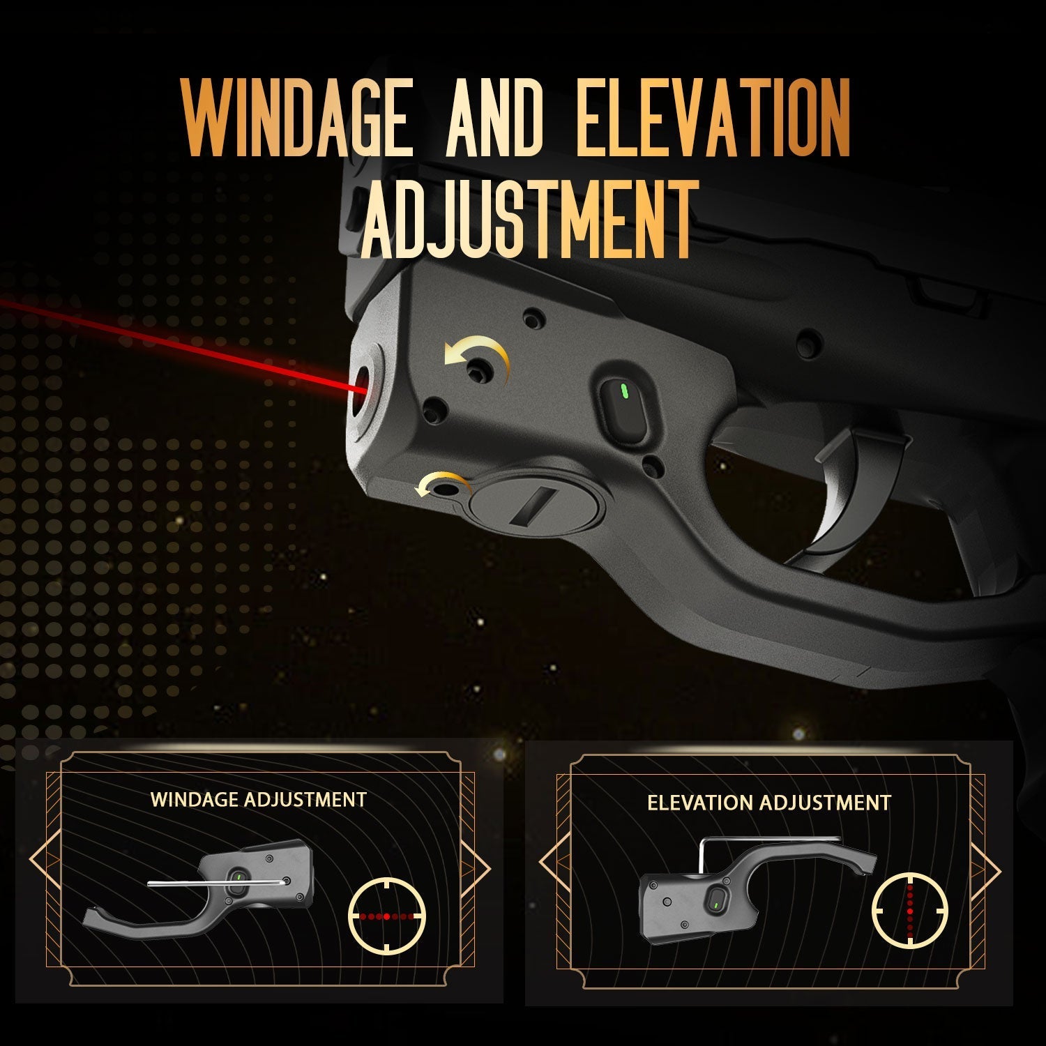 Red Laser Sight Tailored Fit SCCY Gun Sight with Ambidextrous On/Off Switch & Power Indicator, WLS-107|WARRIORLAND - WARRIORLAND