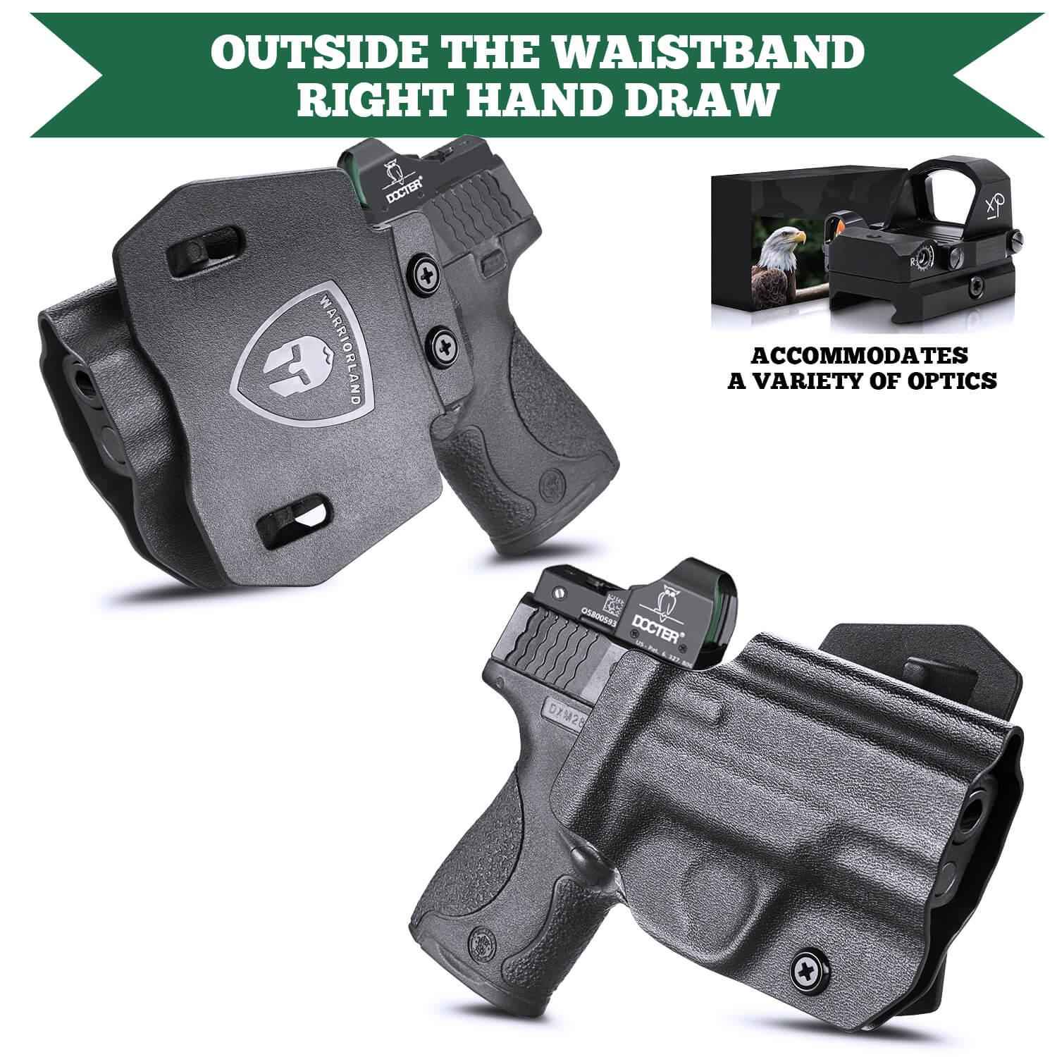 Kydex OWB Open Carry Paddle Holster Smith & Wesson S&W M&P Shield /M2.0  9mm/.40 Pistol