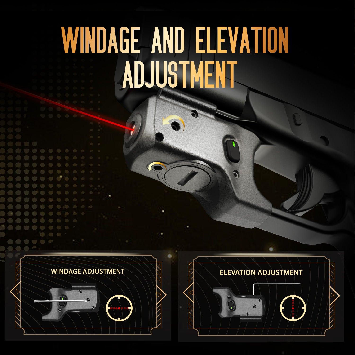Red Laser Sight Designed to Fit Glock /Glock 48 MOS with Holster Combo, Red Beam Sight with Power Indicator, Custom-Made IWB Kydex Holster Right Hand, WLS-100 w/ G48 MOS Holster|WARRIORLAND - WARRIORLAND