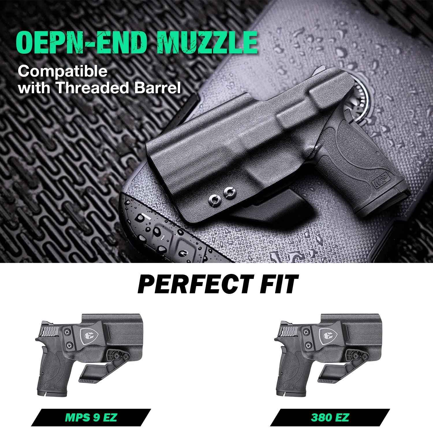 Smith & Wesson M&P Shield 9mm 380 EZ Kydex IWB Holster with Claw  for Fat Guys | WARRIORLAND