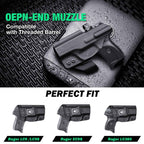 LC9 LC9S EC9S LC380 Ruger with Optics Cut Red Dot Inside Waistband Holster with Claw Trigger Guard Holsters for Fat Guys | WARRIORLAND