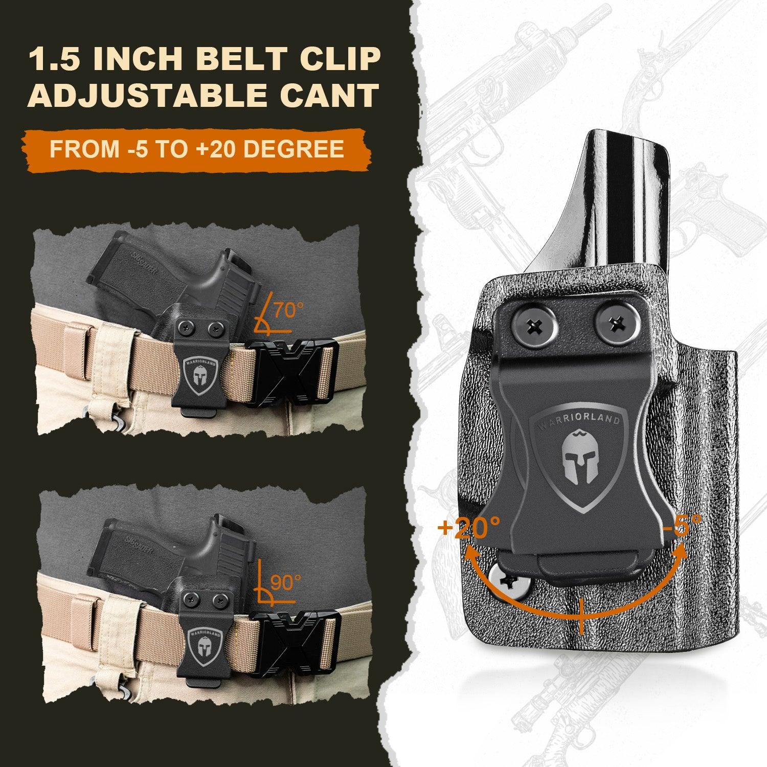 Ruger LCP MAX Holster IWB Kydex Holster Optics Cut: Ruger LCP Max .380 Pistol, Inside Waistband Appendix Carry MAX .380 Holster, Adj. Retention & Cant, Right/Left Hand Optional|WARRIORLAND - WARRIORLAND