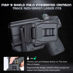 Level II Retention Thumb Release OWB Holster M&P 9 SHIELD M2.0 INTEGRATED CRIMSON TRACE RED/GREEN LASER NTS-Incompatible with any Laser/Light