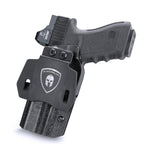 WARRIORLAND Compatible with Glock 20 21 22 Holster OWB Kydex Holster Optics Cut: G21 / G20 (Gen 3 4 5) & G22 Gen 5, Outside Waistband Open Carry G21 Holster with 1.75 Inch Paddle, Adj. Retention - WARRIORLAND