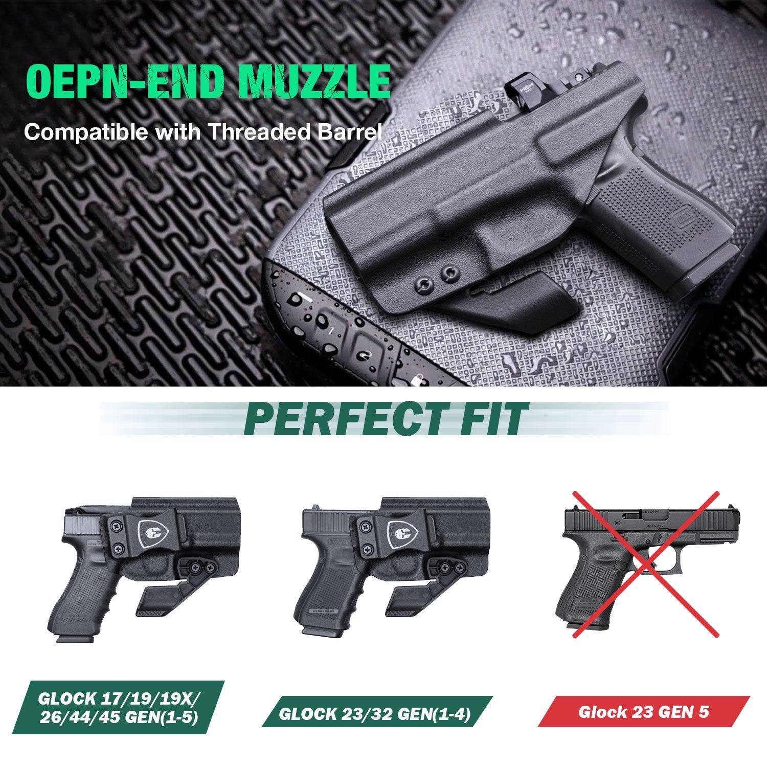 WARRIORLAND Kydex Holster for Gun with Green Laser Light Combo Fit for SCCY CPX1/CPX2 9mm Gen 1-2 Pistol, WLS-107G Laser Beam Sight with Power Indicator & Concealed Carry IWB Right-Hand Holster - WARRIORLAND