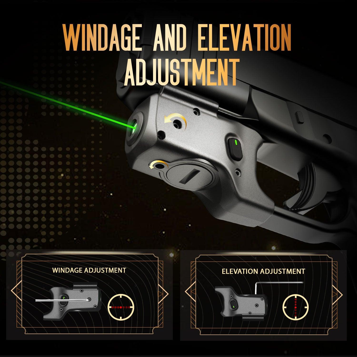 Green Laser Sight Tailored Fit G43X MOS / 48 MOS, Ultra Compact G43X MOS Beam Sight, Gun Sight with Ambidextrous On/Off Switch & Power Indicator, WLS-100G|WARRIORLAND - WARRIORLAND