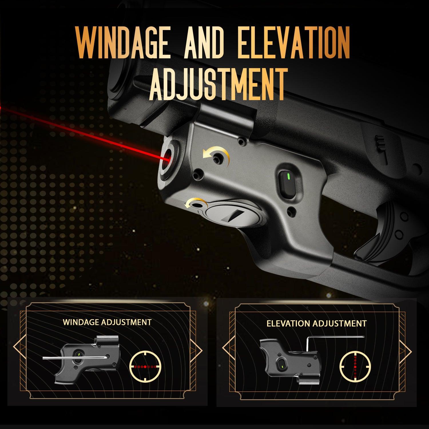 Red Laser Sight Compatible with Glock 17/19 Gen 3-5, G23/31/32 Gen 3-4 & G19X/44/45, Ultra Compact G19 Beam Sight, Gun Sight with Ambidextrous On/Off Switch & Power Indicator, WLS-104|WARRIORLAND - WARRIORLAND