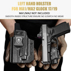 Glock 19/17 Gen 3-5 IWB Kydex Holster | Compatible with Crossbow MA1 & MA2 | Right/Left Hand | WARRIORLAND - WARRIORLAND