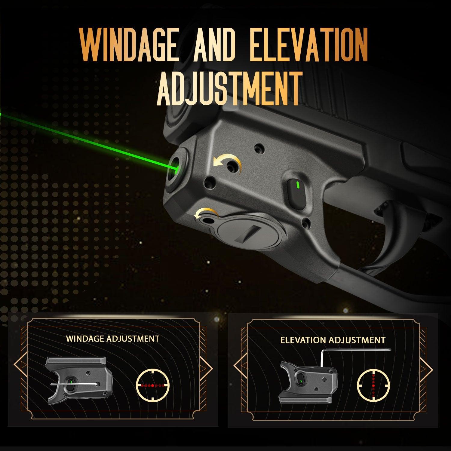 WLS-103G Laser Sight and Kydex Holster Combo Tailored Green Fit Sig Sauer P365 / P365X / P365XL, Ultra Compact P365 Beam Sight, Gun Sight with Ambidextrous On/Off Switch & Power Indicator|WARRIORLAND - WARRIORLAND