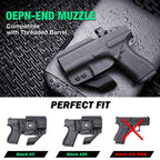Glock 43 / 43x Kydex Holster with Claw and Red Dot Optics Cut for Appendix Carry - WARRIORLAND