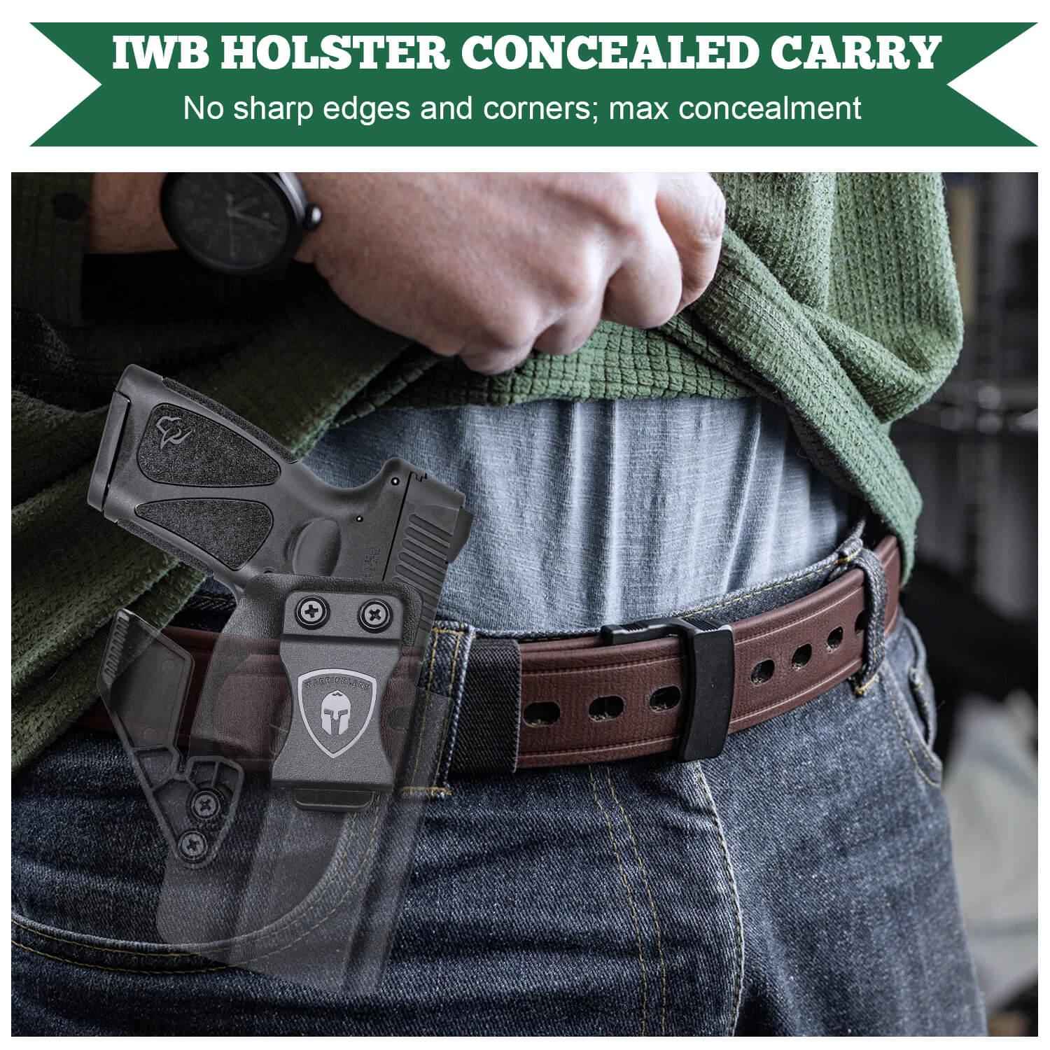 Taurus G3 IWB Kydex Holster with Claw Red Dot Optics Cut Concealed Carry Appendix Concealment Trigger Guard Holsters for Fat Guys | WARRIORLAND