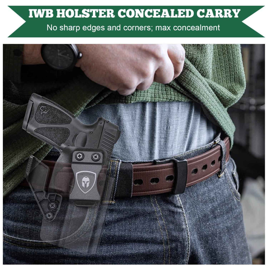 Taurus G3 IWB Kydex Holster with Claw Red Dot Optics Cut Concealed Carry Appendix Concealment Trigger Guard Holsters for Fat Guys | WARRIORLAND
