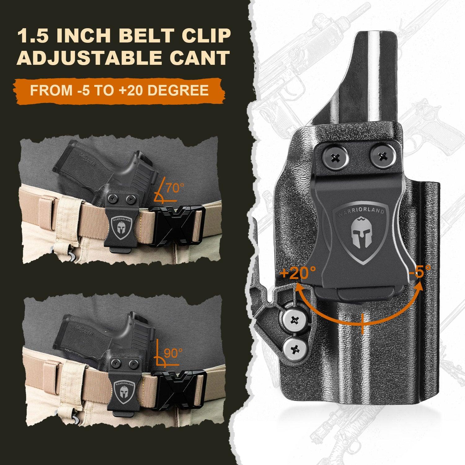 G23 Holster IWB Kydex Holster w/Claw & Optics Cut: G23 Gen 1-5 Pistol, Inside Waistband Appendix Carry G23 Gen 5 Holster, Adj. Retention & Cant, Right Hand|WARRIORLAND - WARRIORLAND