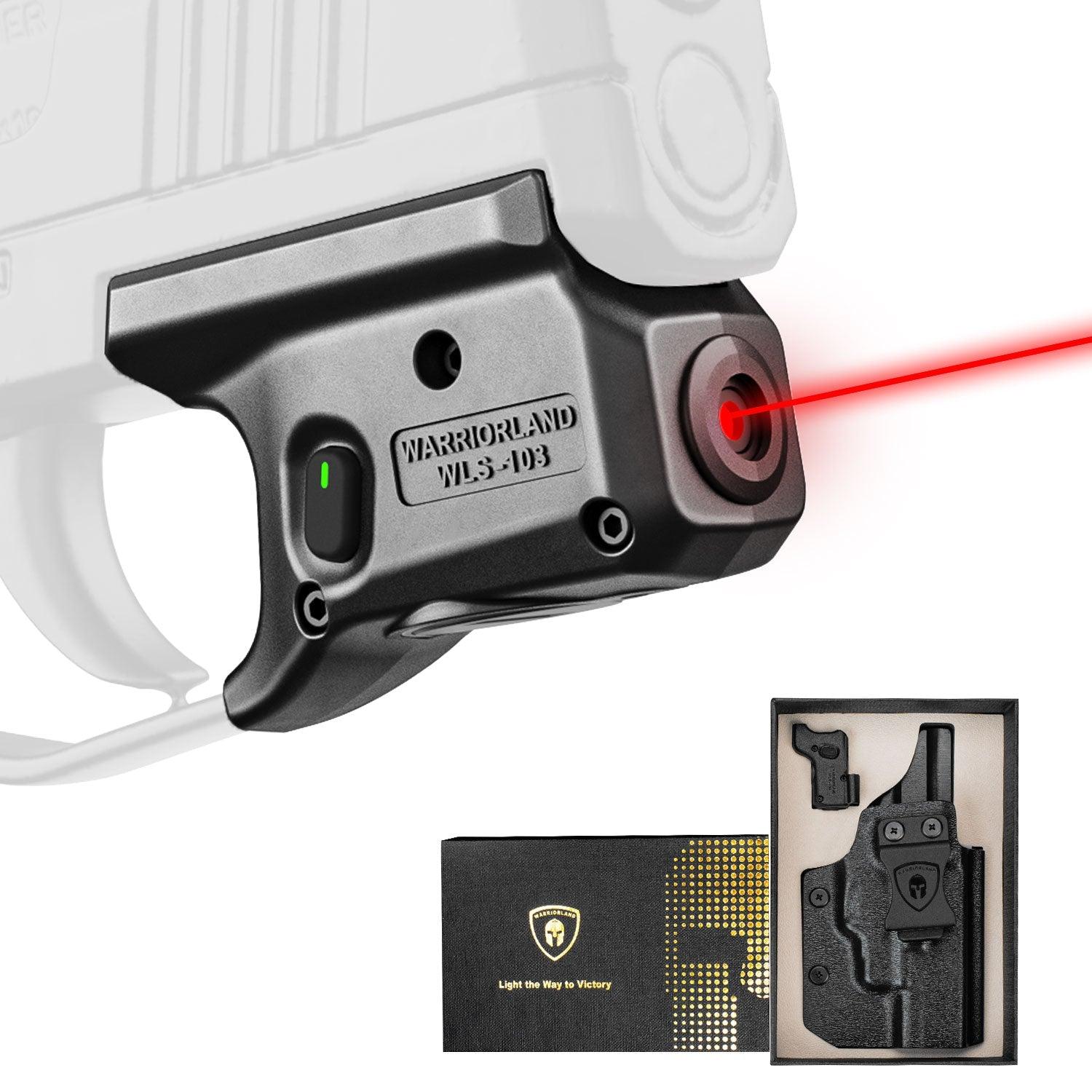 WLS-103 Red Laser Sight and Kydex Holster Combo Tailored Fit P365/P365X/P365XL, Gun Sight with Ambidextrous On/Off Switch & Power Indicator|WARRIORLAND - WARRIORLAND