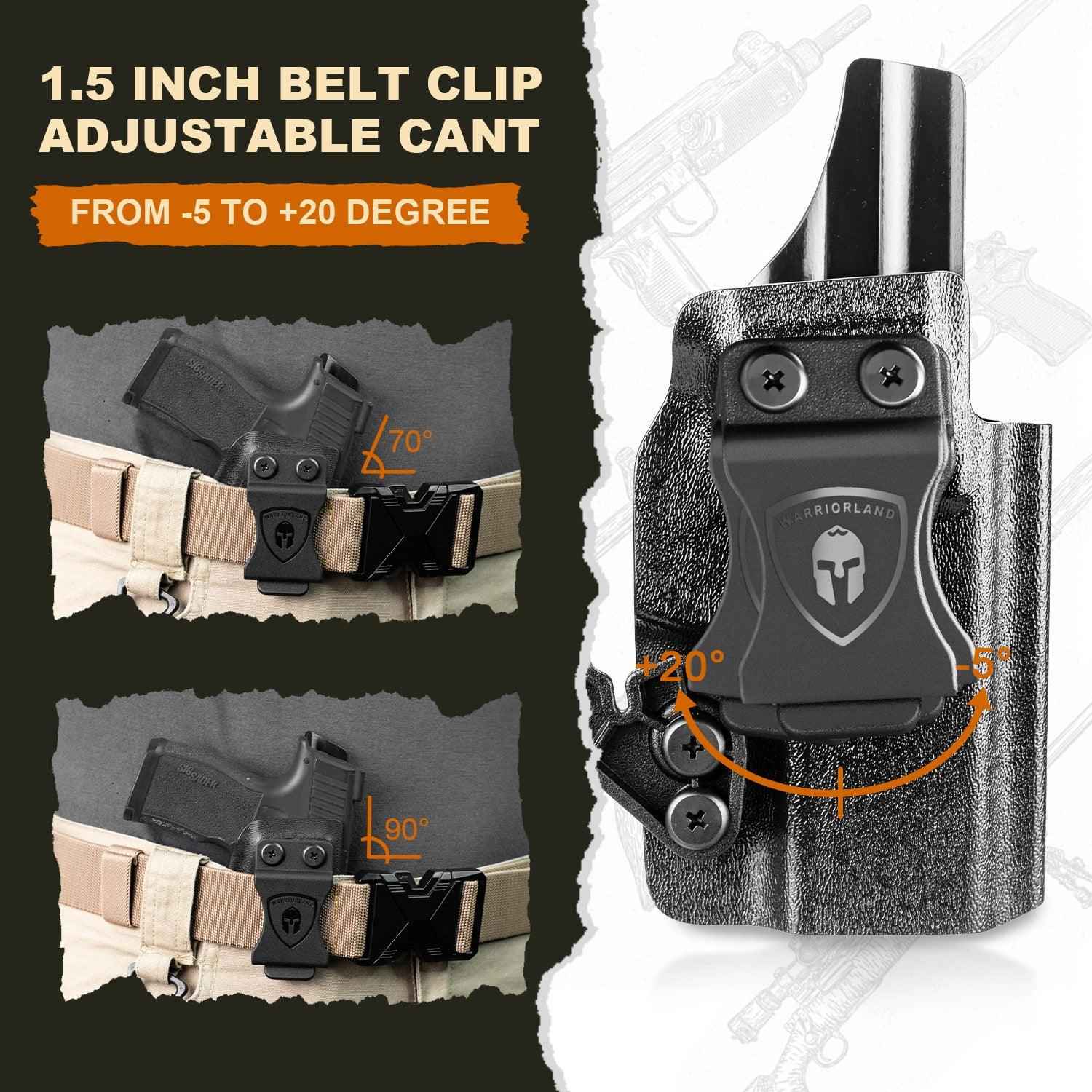 Springfield Hellcat Pro Holster  IWB Kydex Holster with Claw Optics Cut: Springfield Armory Hellcat Pro Pistol, Inside Waistband Appendix Carry Pro Holster, Adj. Retention & Cant, Right Hand |WARRIORLAND