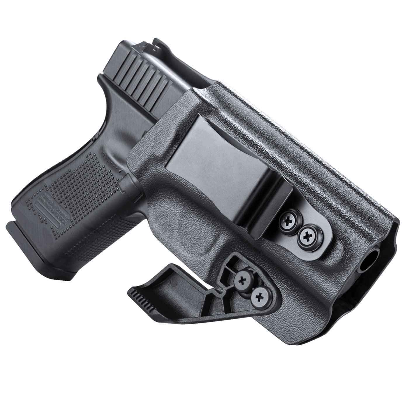 2 Pack 1.75 INCH BLACK OXIDE STEEL CLIP Belt Clip for IWB & OWB Sheath, Kydex Holster & Knife Sheath Belt Clip, Belt Clip for Holster, with Metal Washers/Screws/Slotted Binding Posts/Washers