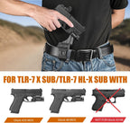 WARRIORLAND IWB Kydex Holster for Glock 43X MOS / 48 MOS with TLR-7X Sub or TLR-7 HL-X Sub – Optic Cut | Full Sweat Guard | Posi-Click Retention | Adj. Cant & Retention, Right Hand - WARRIORLAND