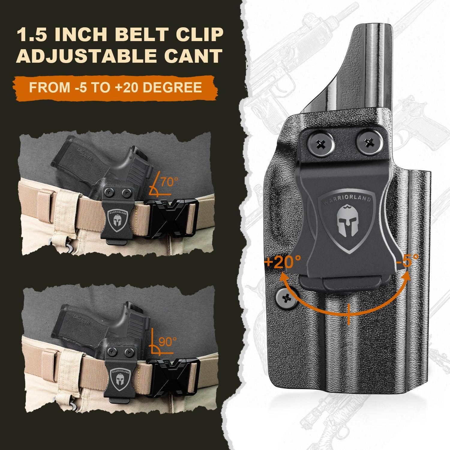 G23 Holster IWB Kydex Holster Optics Cut Fit G23 Gen 1-5 Pistol, Inside Waistband Appendix Carry G23 Gen 5 9mm Holster, Adj. Retention & Cant, Right Hand/Left Hand Optinal|WARRIORLAND - WARRIORLAND
