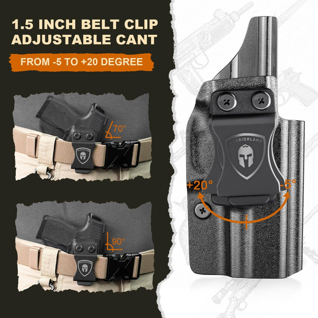 G23 Holster IWB Kydex Holster Optics Cut Fit G23 Gen 1-5 Pistol, Inside Waistband Appendix Carry G23 Gen 5 9mm Holster, Adj. Retention & Cant, Right Hand/Left Hand Optinal|WARRIORLAND - WARRIORLAND