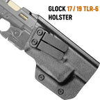 IWB Kydex Holster for Glock 19 with TLR6, Fit Glock 17/19 Gen 3-5, 23/32 Gen 3-4& 19X/ 44/45, Inside Waistband Conceal Carry, Adj. Cant & Retention, Right Hand - WARRIORLAND