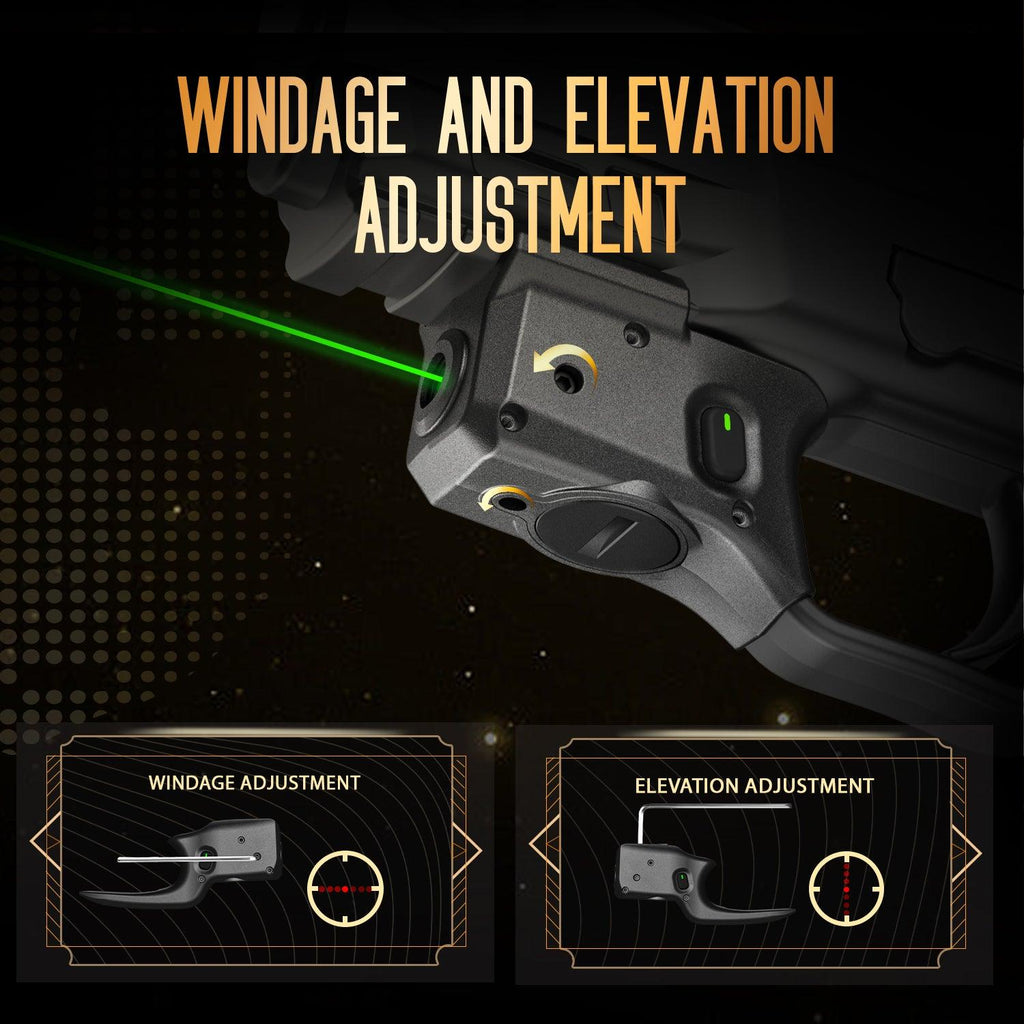 WARRIORLAND Green Laser Sight Fit M&P 9mm / 380 Shield EZ with Kydex Holster, First Green Beam Sight with Power Indicator, M&P 9mm Shield EZ Laser with IWB Holster, WLS-159G w/MP Shield 9 EZ Holster - WARRIORLAND