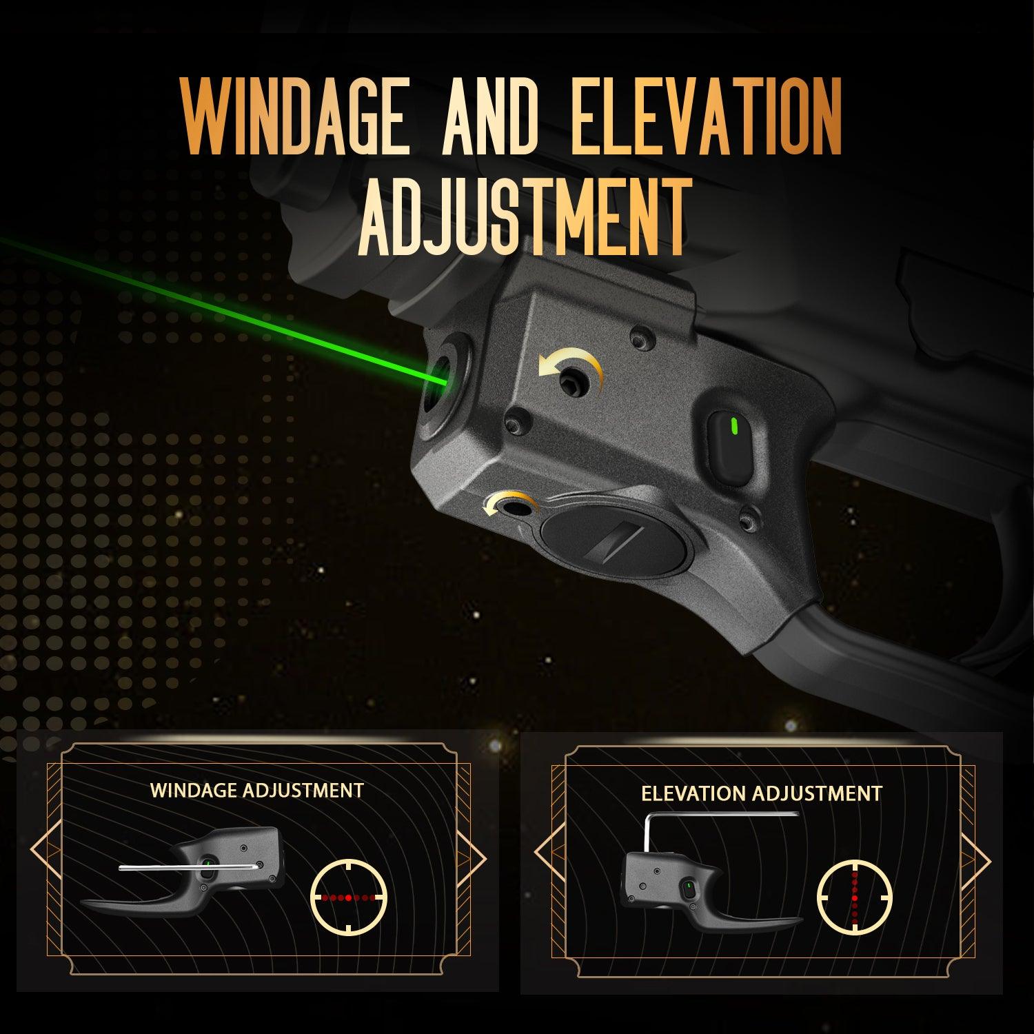 WARRIORLAND Green Laser Sight Fit M&P 9mm / 380 Shield EZ with Kydex Holster, First Green Beam Sight with Power Indicator, M&P 9mm Shield EZ Laser with IWB Holster, WLS-159G w/MP Shield 9 EZ Holster - WARRIORLAND