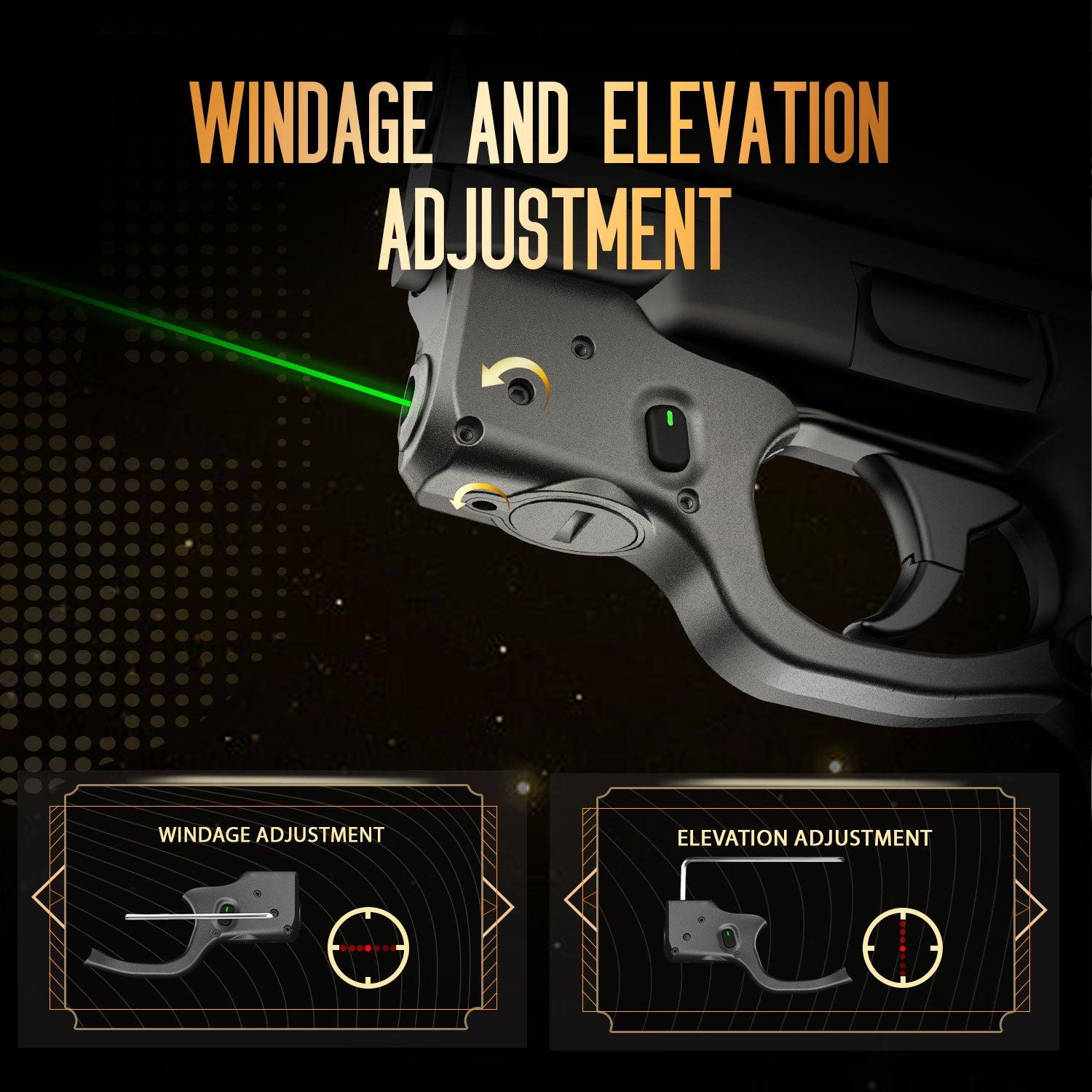 Green Laser Sight Tailored Fit M&P Shield 9mm/.40 Pistol (Not Fit M&P Shield Plus), Ultra Compact Shield 40 Beam Sight, Gun Sight with Ambidextrous On/Off Switch & Power Indicator, WLS-102G|WARRIORLAND - WARRIORLAND