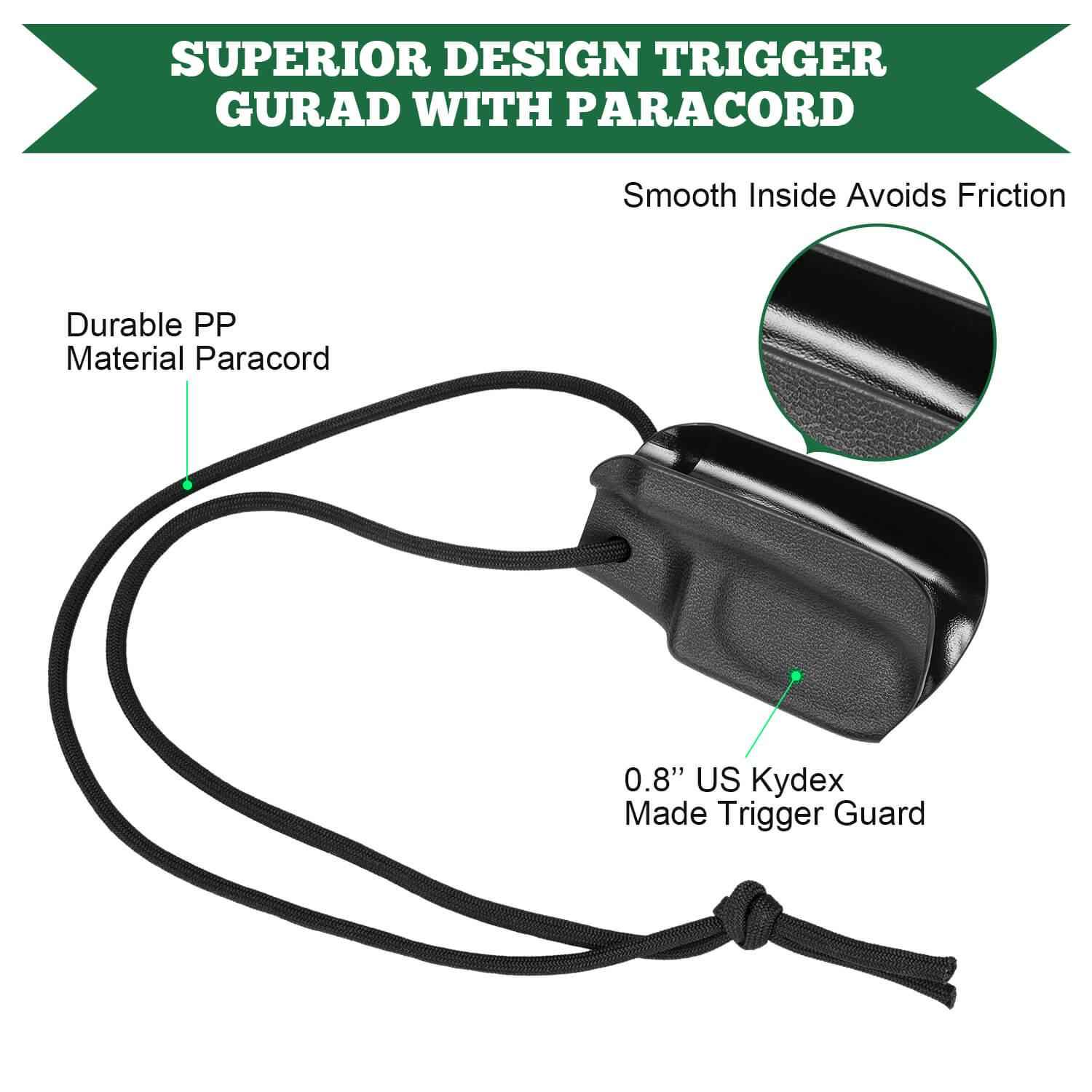 Taurus G2C Taurus G2S Taurus G3C Taurus G3C TORO Taurus G3 Taurus PT111 Millennium G2 Taurus PT140 Millennium G2 Kydex Trigger Guard Holster with Paracord | WARRIORLAND