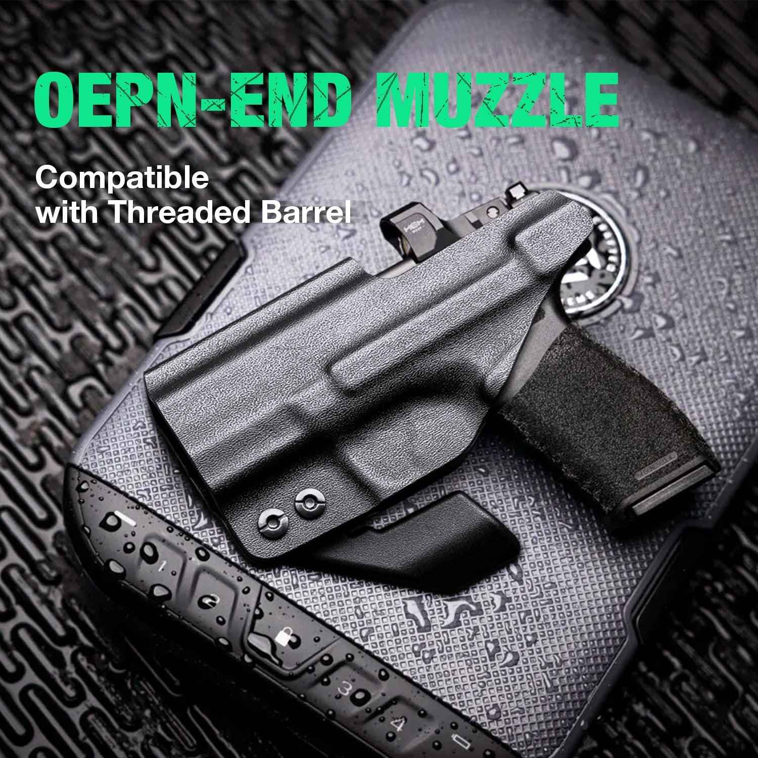Kydex Holster IWB with Claw for Springfield Armory Hellcat/  Pro with Red Dot Optics Cut Trigger Guard Holsters for fat Guys | WARRIORLAND