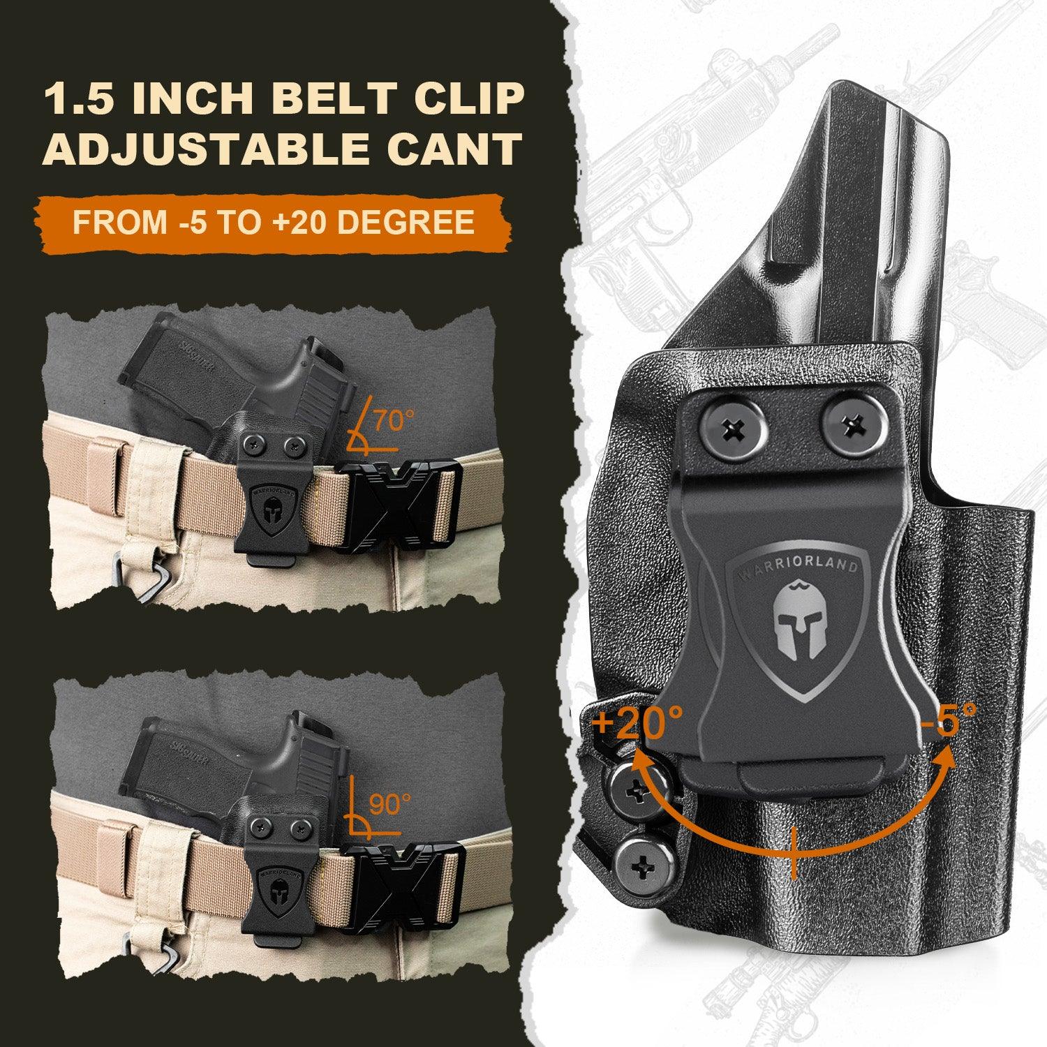 SCCY CPX-1 / CPX-2 w/Claw & Optics Cut, IWB Kydex Holster for SCCY CPX1 & SCCY CPX2, Inside Waistband Appendix Carry, Right Hand|WARRIORLAND - WARRIORLAND