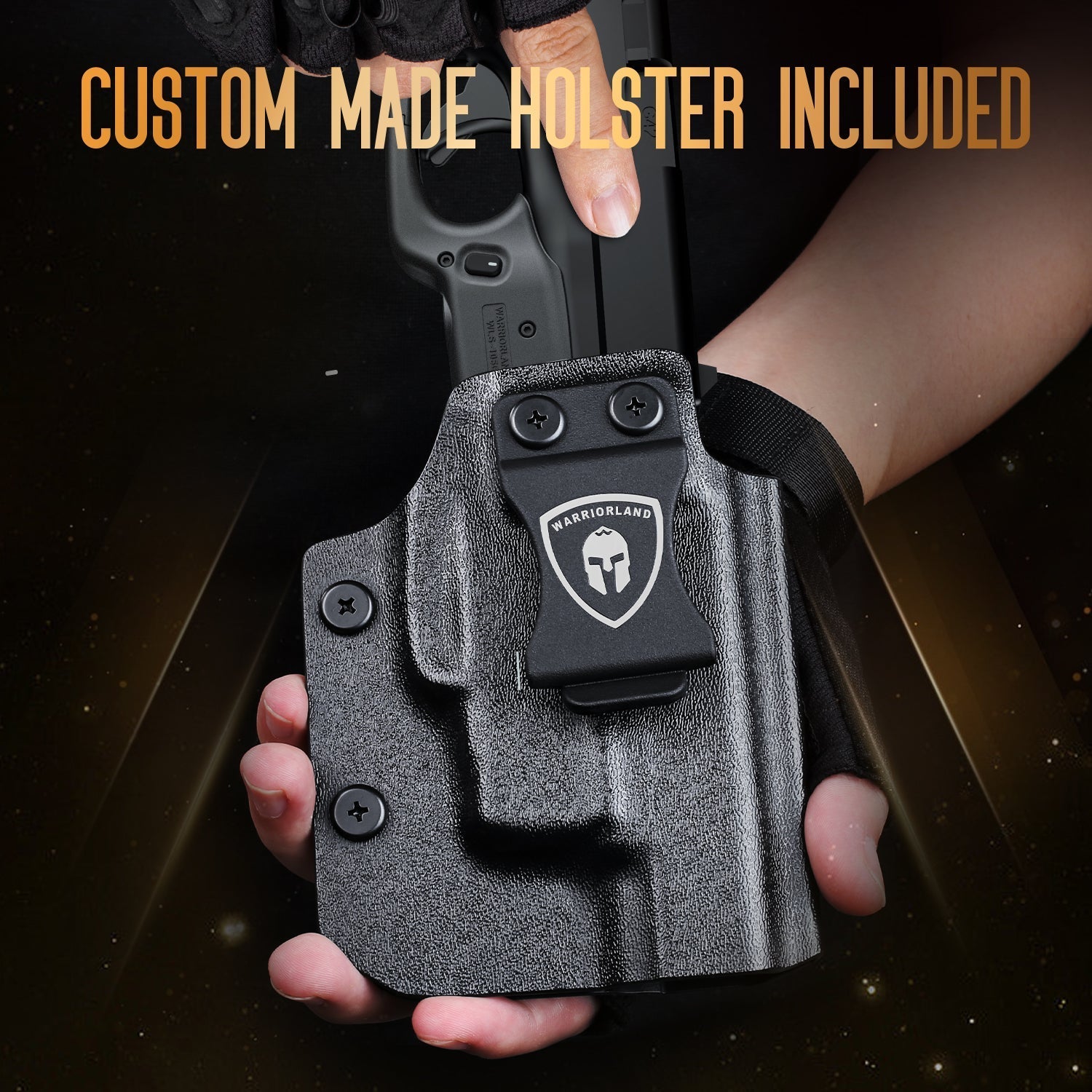 Red Laser Sight Designed to Fit Glock 48 with Holster Combo, Red Beam Sight with Power Indicator, Custom-Made IWB Kydex Holster Right Hand, WLS-105 w/ G48 Holster - WARRIORLAND