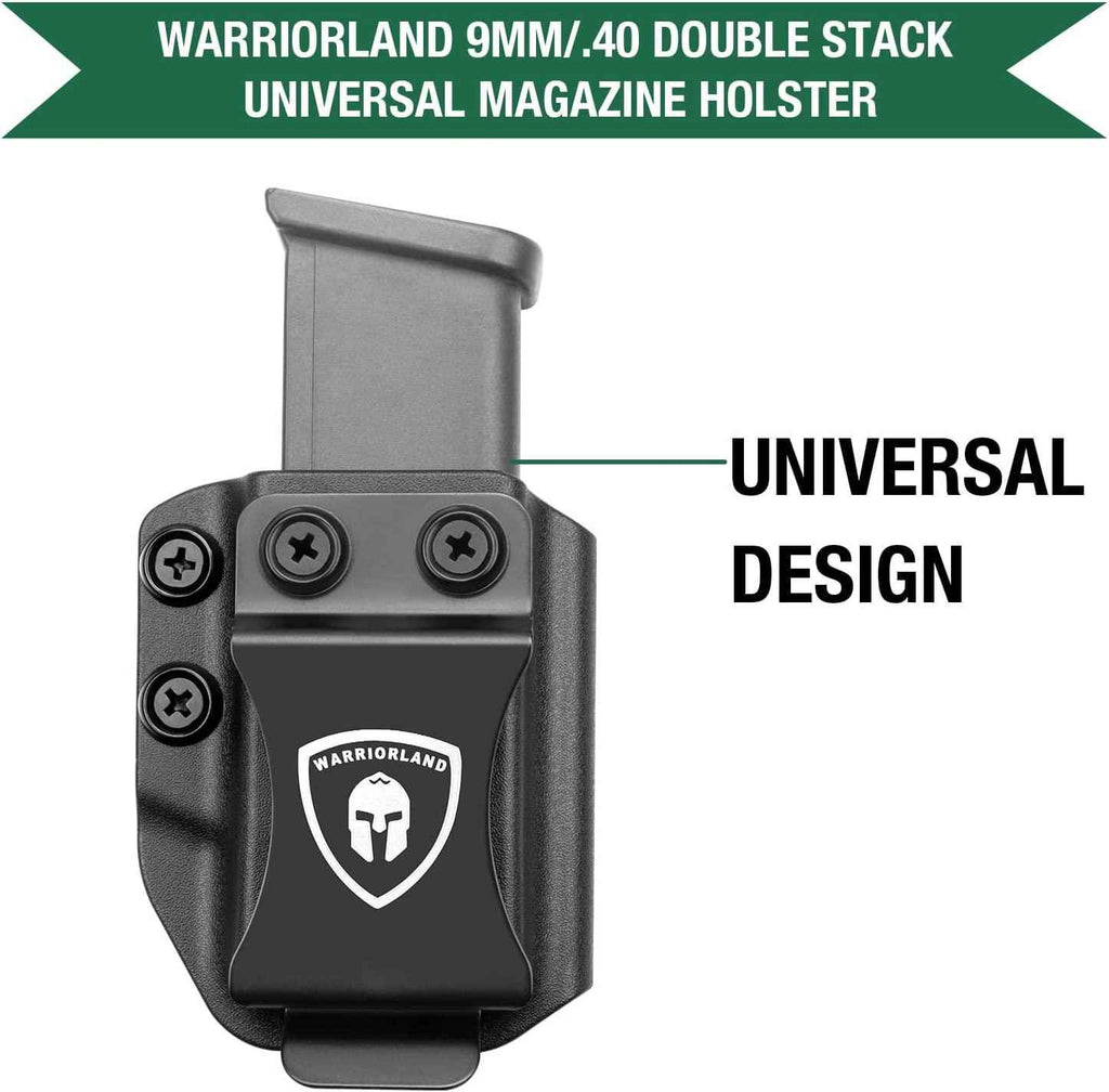 Universal Mag Carrier IWB OWB with 1.75 Inch Steel Clip 9mm/.40/.45ACP/.380 Single Double Stack