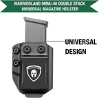 Universal Mag Carrier IWB OWB with 1.75 Inch Steel Clip 9mm/.40/.45ACP/.380 Single Double Stack