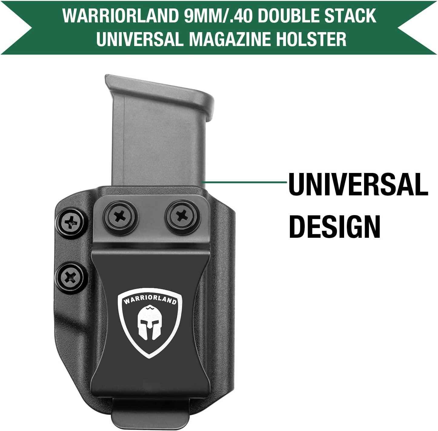 Universal Mag Carrier IWB OWB with 1.75 Inch Steel Clip 9mm/.40/.45ACP/.380 Single Double Stack