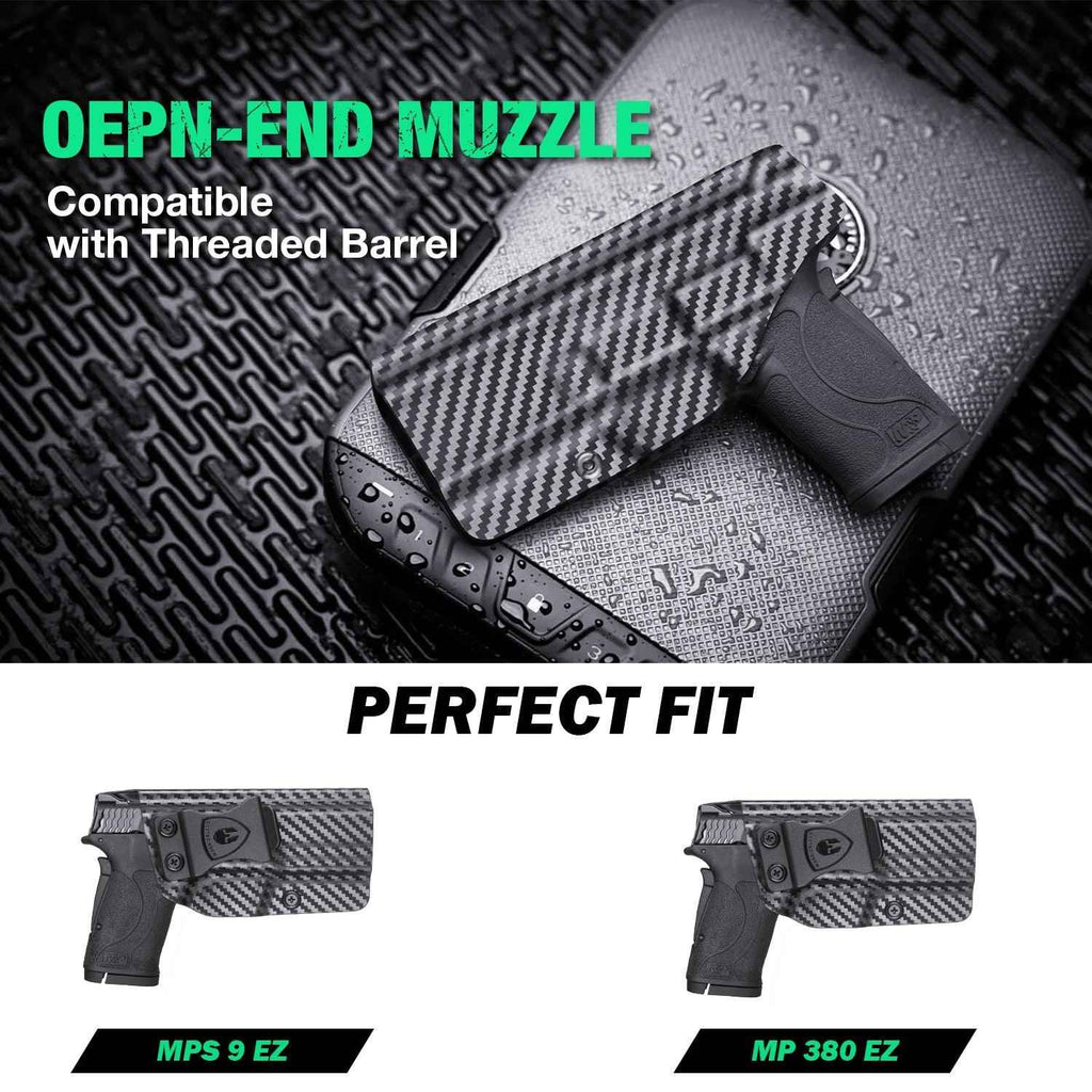 Carbon Fiber Kydex Smith & Wesson M&P Shield 9mm 380 EZ IWB Holster  | WARRIORLAND