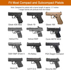 Universal OWB Holster for Compact and Subcompact Pistols, Fit Glock 19/26/43/ 43X/43X Mos, Hellcat pro,Taurus G2C, PSA Dagger Compact and More, Index Finger Release, Right Hand - WARRIORLAND