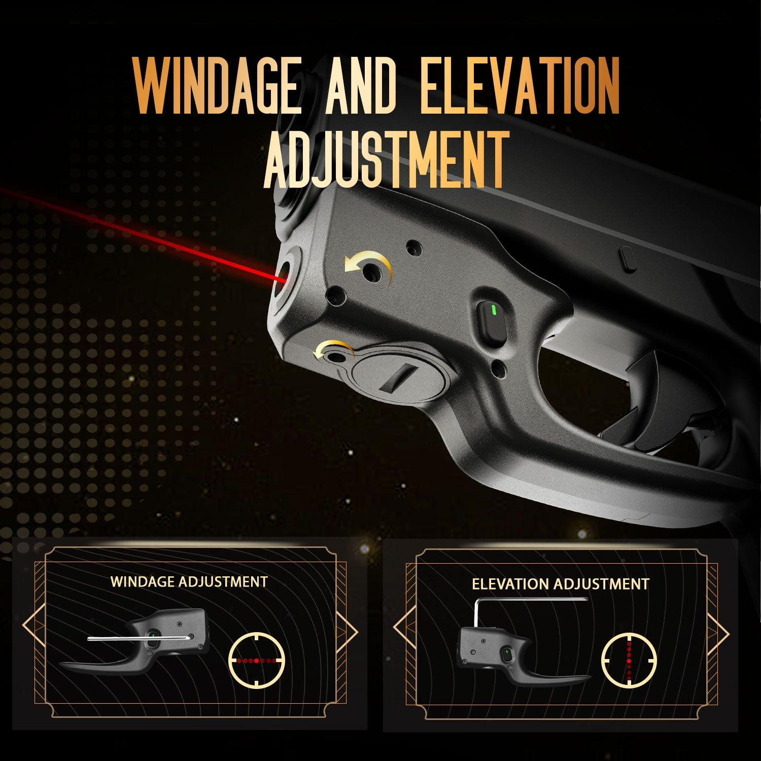 Red Laser Sight Designed to Fit Glock 43/43X(No Rail Version) with Holster, Red Beam Sight with Power Indicator, Custom-Made IWB Kydex Holster Right Hand, WLS-105 w/ G43 Holster|WARRIORLAND - WARRIORLAND
