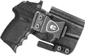 IWB Kydex Holster with Claw Attachment and Optic Cut Fit SCCY CPX-1 & CPX-2 GEN 1-2 Pistol - Not Fit GEN 3, Inside Waistband Appendix Carry SCCY Holster, Adj. Cant & Retention, Right Hand|WARRIORLAND - WARRIORLAND