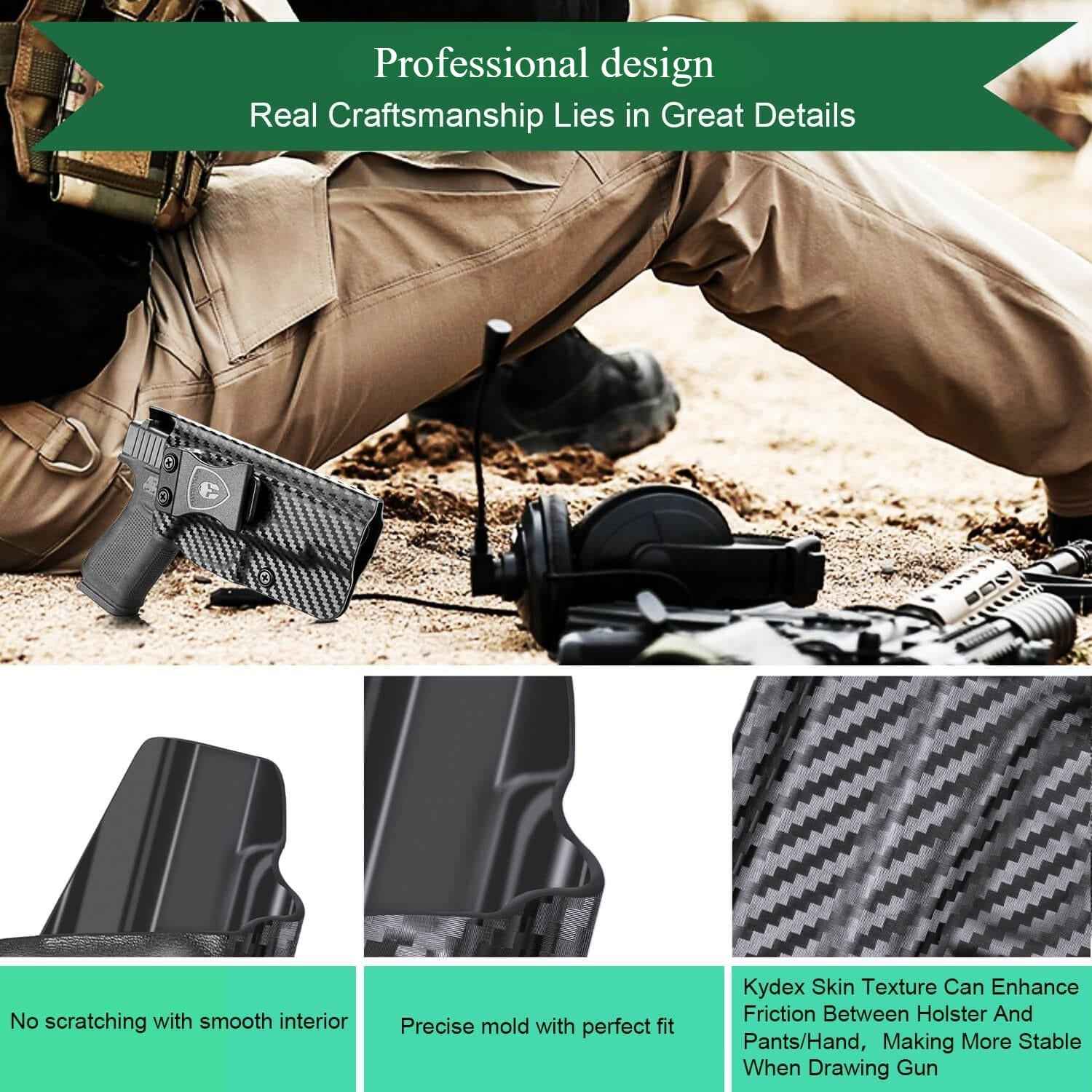 Carbon Fiber Kydex IWB Holster for Glock 48   | WARRIORLAND
