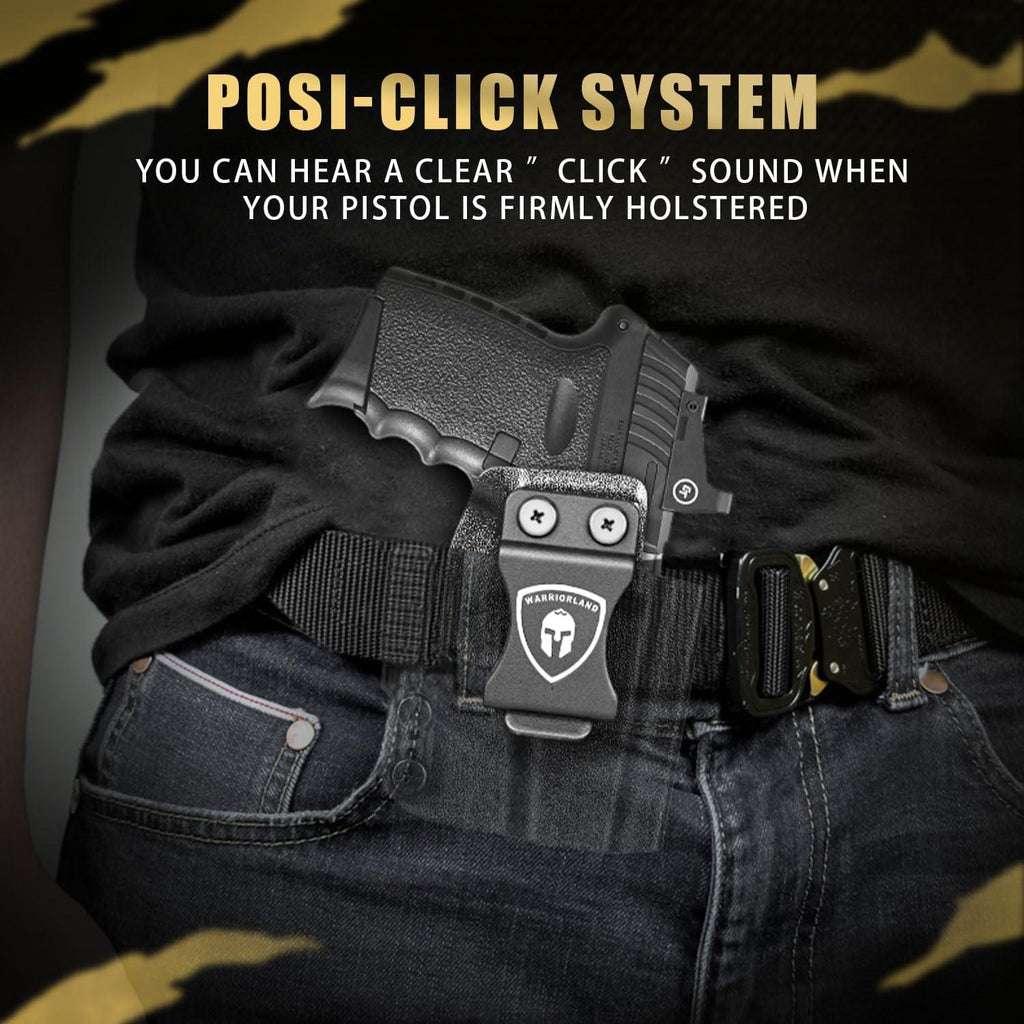 IWB Kydex Holster with Claw Attachment and Optic Cut Fit SCCY CPX-1 & CPX-2 GEN 1-2 Pistol - Not Fit GEN 3, Inside Waistband Appendix Carry SCCY Holster, Adj. Cant & Retention, Right Hand|WARRIORLAND - WARRIORLAND