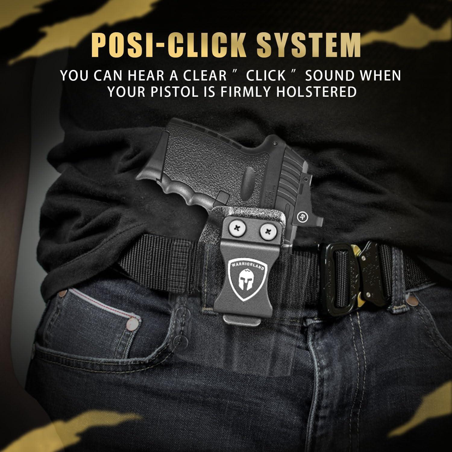 IWB Kydex Holster with Claw Attachment and Optic Cut Fit SCCY CPX-1 & CPX-2 GEN 1-2 Pistol - Not Fit GEN 3, Inside Waistband Appendix Carry SCCY Holster, Adj. Cant & Retention, Right Hand|WARRIORLAND - WARRIORLAND