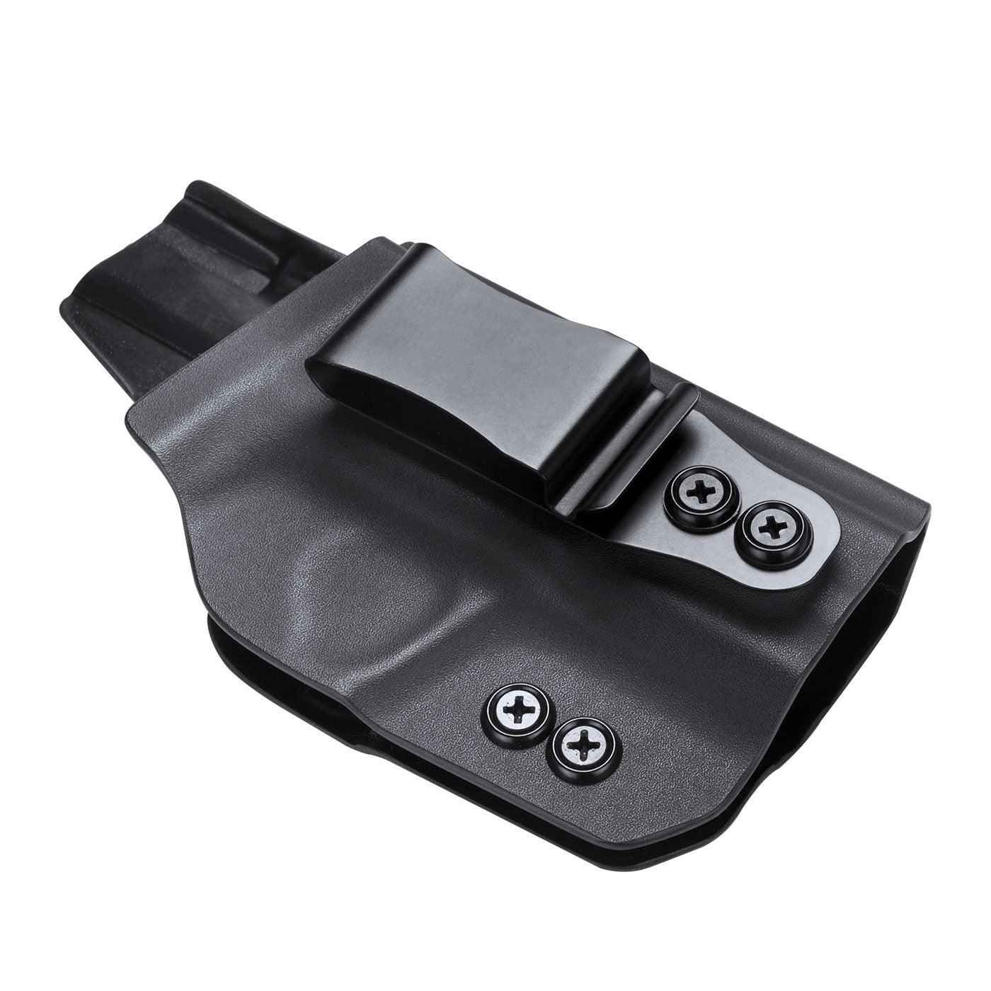 2 Pack 1.75 INCH BLACK OXIDE STEEL CLIP Belt Clip for IWB & OWB Sheath, Kydex Holster & Knife Sheath Belt Clip, Belt Clip for Holster, with Metal Washers/Screws/Slotted Binding Posts/Washers