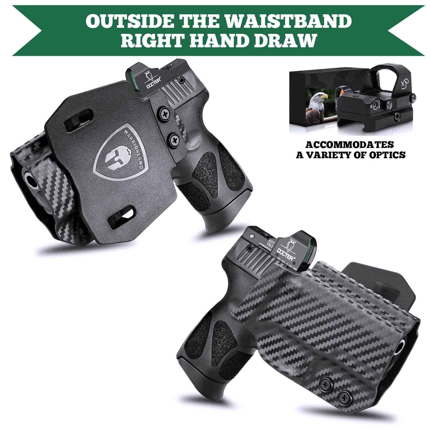Carbon Fiber Kydex OWB Paddle Open Carry Holster for Taurus G2C G3C Millennium G2 PT111 PT140