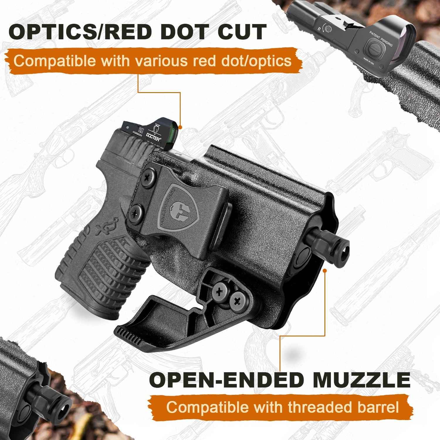 Springfield XD-S 3.3'' Holster IWB KYDEX Holster with Claw Optics Cut for Springfield XDS 3.3/XD-S MOD.2