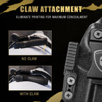 Sig P365X-Macro IWB Kydex Holster with Claw Attachment and Optic Cut: Sig Sauer P365XMACRO, Inside Waistband Appendix Carry P365 X Macro Holster, Adj. Cant & Retention, Right Hand|WARRIORLAND - WARRIORLAND