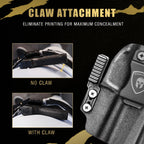 Sig P320 IWB Kydex Holster with Claw Attachment and Optic Cut: Sig Sauer P320 Compact M18 / P320 Fullsize M17, Inside Waistband Appendix Carry P320 Holster, Adj. Cant & Retention, Right|WARRIORLAND - WARRIORLAND