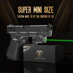WLS-104G Laser Sight Tailored Fit Glock 17/19/19X/23/31/32/44/45, Ultra Compact G19 Beam Sight, Gun Sight with Ambidextrous On/Off Switch & Power Indicator|WARRIORLAND - WARRIORLAND