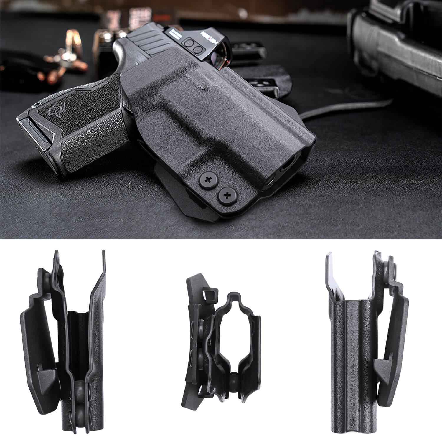 Taurus GX4 OWB Kydex Paddle Holster Appendix Open Carry Fully Trigger Guard with Red Dot Optics Cut | WARRIORLAND